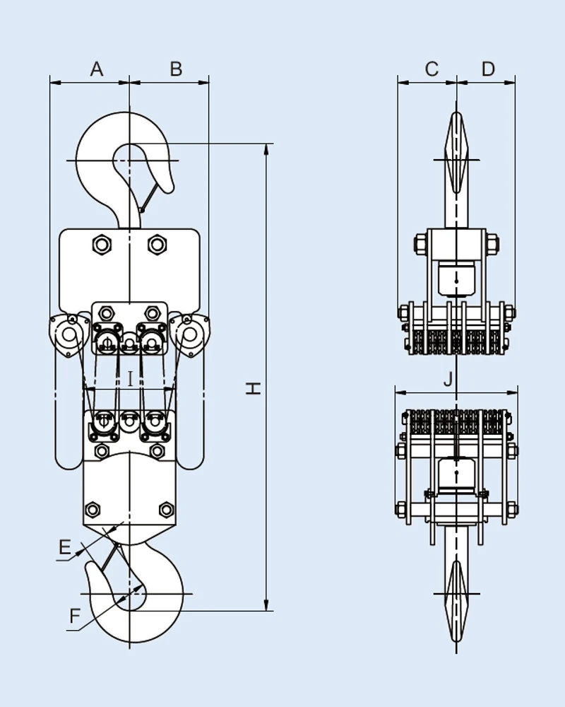35 Ton Manual Chain Hoist YB-3500